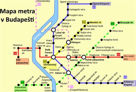 Metro Budapešť Mapa MHD plánek ceny jízdenky lístky