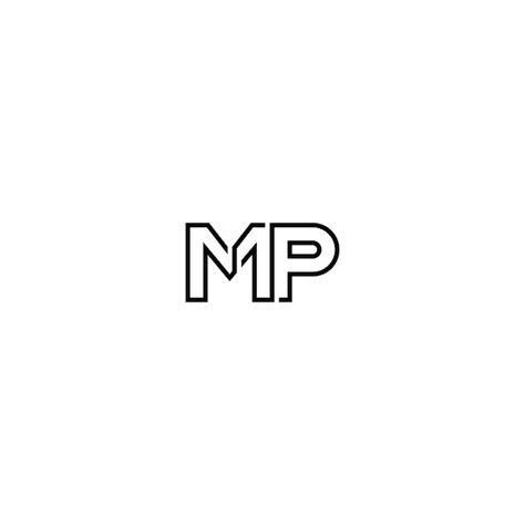 Premium Vector Mp Letter Line Logo Design