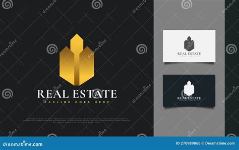 Luxury Gold Real Estate Logo Design. Construction, Architecture or ...