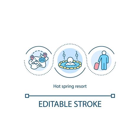 Hot Spring Resorts Concept Icon 1938928 Vector Art At Vecteezy