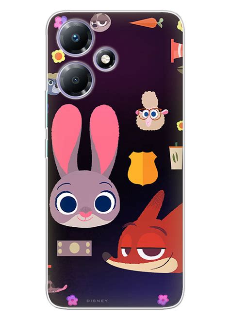 Infinix Hot 30i чохол з силікону Зверополіс Джуді Хопс та Нік Уайлд вектор арт