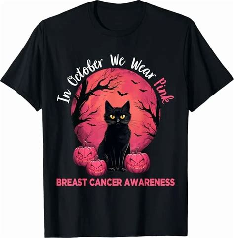 Hot Trending Kiraa Tee With In October We Wear Pink Black Cat Breast