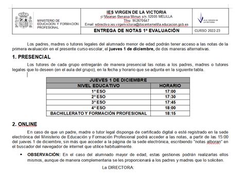 Entrega De Notas 1ª EvaluaciÓn Noticias Sistema Educativo Digital