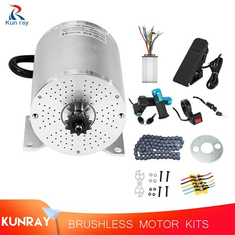 Kunray Electric Motor 36v 48v 1000w Dc Brushless Dc Motor Kit 72v 3000w