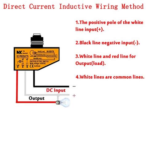 Direct Current Photoelectric Switch V V V V Photocell Switch Dc