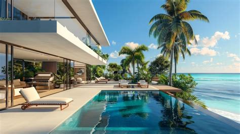 interior villa vacation resort paradise place premium ai generated image