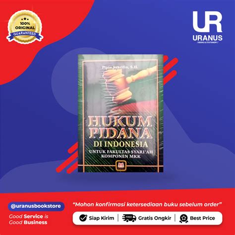 Jual HUKUM PIDANA DI INDONESIA PTSK TOKO BUKU URANUS NGAGEL Kota