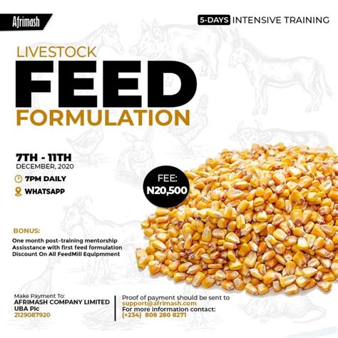 Livestock Feed Formulation Webinar (5-Days Intensive Online Training ...