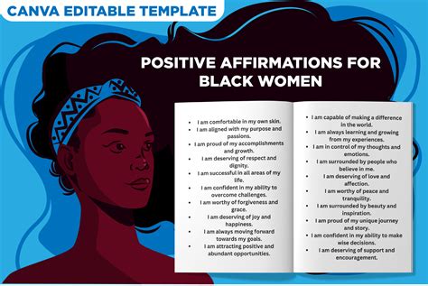 Positive Affirmations For Black Women Graphic By Bam Designs Creative