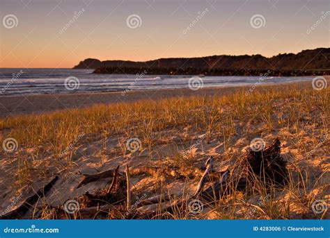 Beach Sunrise Scene , Ocean Stock Photo - Image of beach, water: 4283006