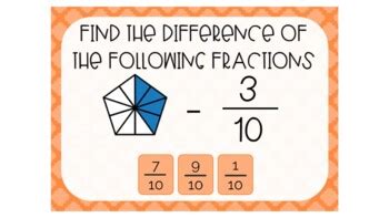 Subtracting Fractions Boom Cards E H By Texas Teacher Abroad