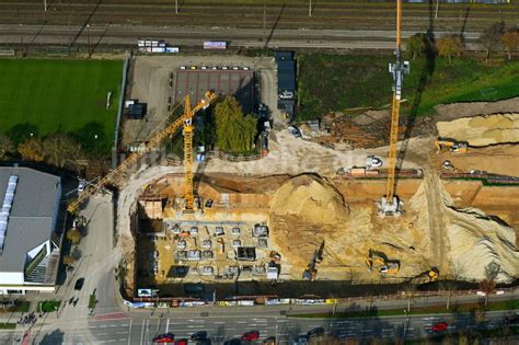 Regensburg Aus Der Vogelperspektive Baustelle Zum Neubau Des