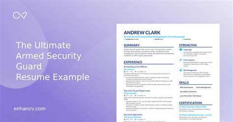 5 Armed Security Guard Resume Examples Guide For 2023