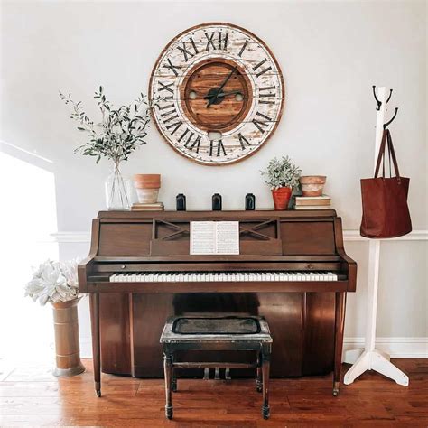 Warm Wood Farmhouse Piano With Rustic Accents Soul And Lane