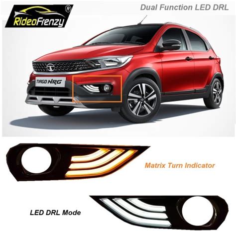 Buy Tata Tiago Dual Function LED DRL Day Time Running Lights with Fog ...