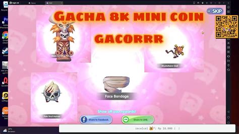 Gacha Mini Coin Dapat Headgear Rata Kanan Coyyy Youtube