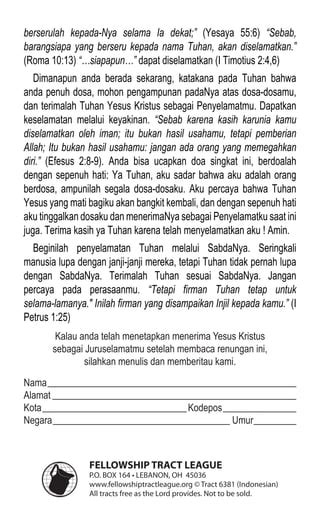 Indonesian How To Be Saved Pdf