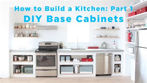 The Total Diy Kitchen Part 1 Base Cabinets Youtube