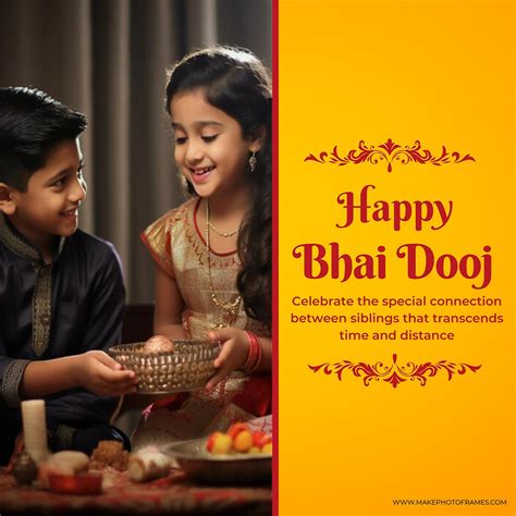 Happy Bhai Dooj Card Picture Frame Editing Online