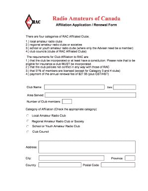 Fillable Online Radio Amateurs Of Canada Fax Email Print PdfFiller