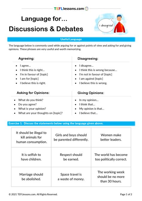 Lesson Let S Agree To Disagree Off