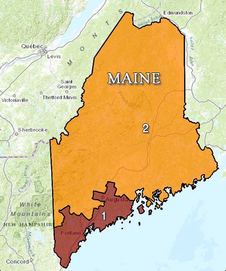 Maine Congressional Districts Map