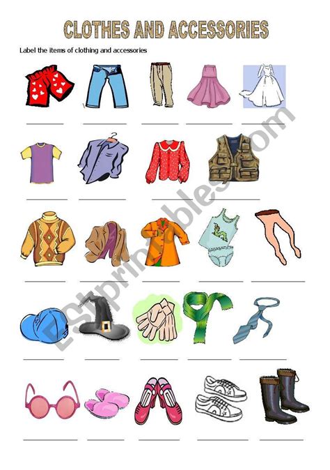 Clothes And Accessories ESL Worksheet By Carnival73