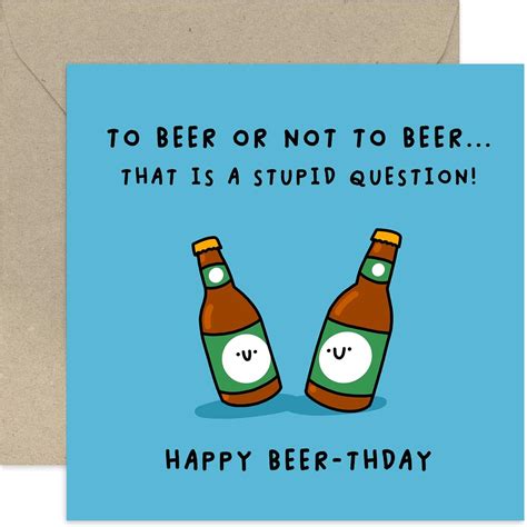 Personalised Beer Bottle Birthday Card Cider Bottle Card Larger Bottle Card Birthday Card