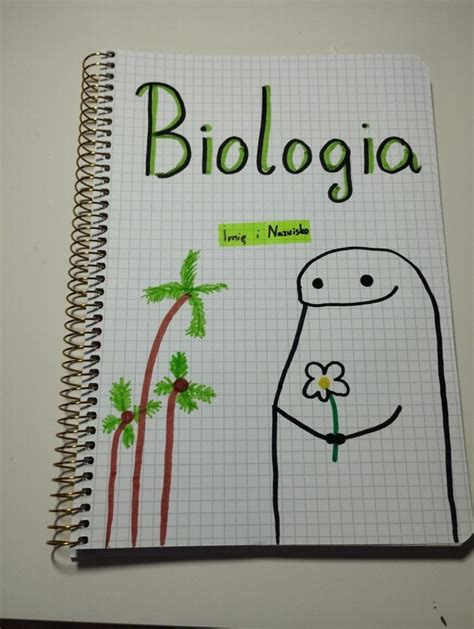 Pierwsza Strona Biologia School Book Covers Easy Drawings Sketch Book