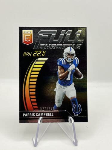 Panini Donruss Elite Full Throttle Paris Campbell Colts Ebay