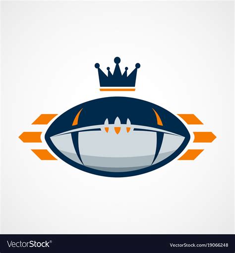 American football logo template design Royalty Free Vector