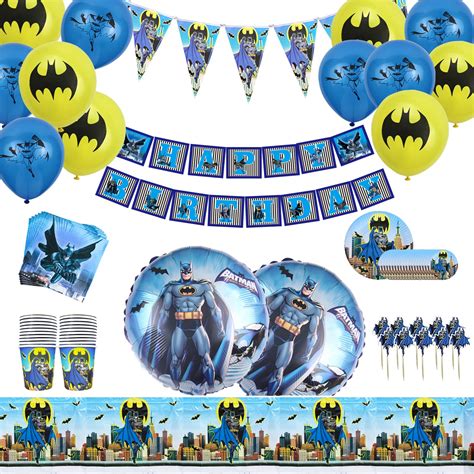 Buy Bat-Man Birthday Decorations Party Supplies Serves 20 Guests ...