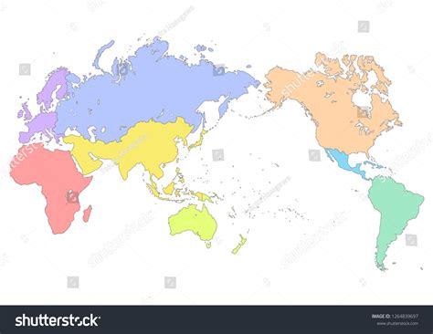 World Map Region Stock Vector (Royalty Free) 1264839697 | Shutterstock
