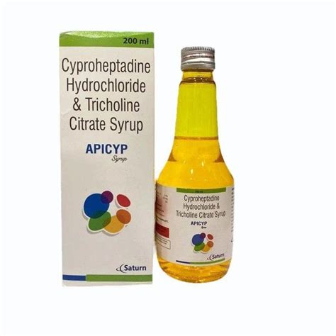 Cyproheptadine Hydrochloride And Tricholine Citrate Syrups Packaging