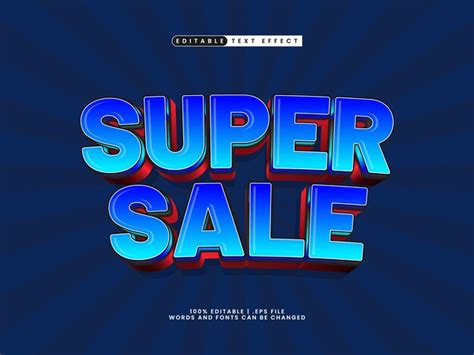 Premium Vector Super Sale Editable Text Effect Template