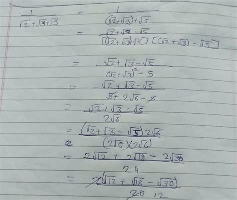 √2√3√5 Express With Rational Denominator