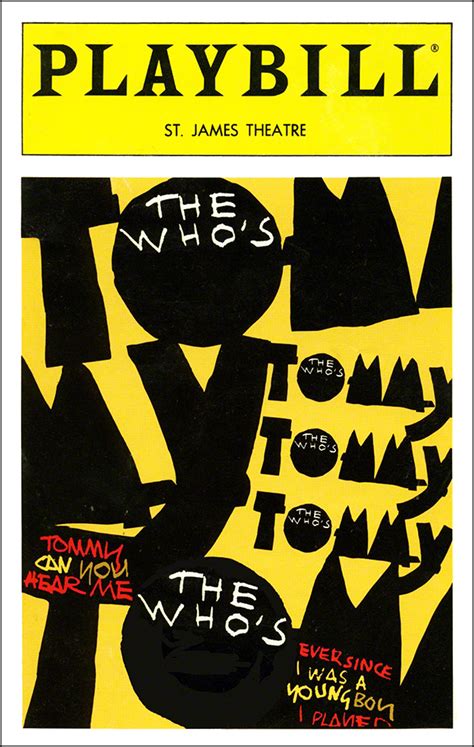 The Whos Tommy Broadway Nederlander Theatre 2024 Playbill