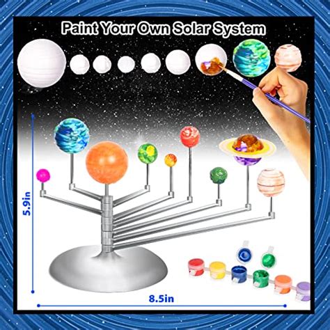 Solar System Model Kids Crafts, Science Kit for Kids, 3D Planets Stem ...