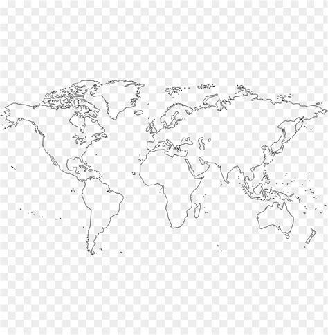 World Map Outline Transparent Png