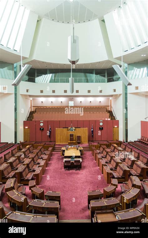 Senate Chamber in Parliament House, Canberra, ACT, Australia Stock ...