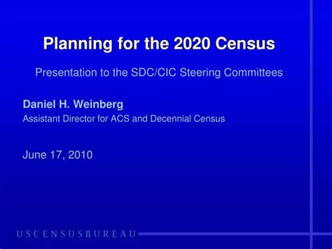 Ppt Planning For The 2020 Census Powerpoint Presentation Free