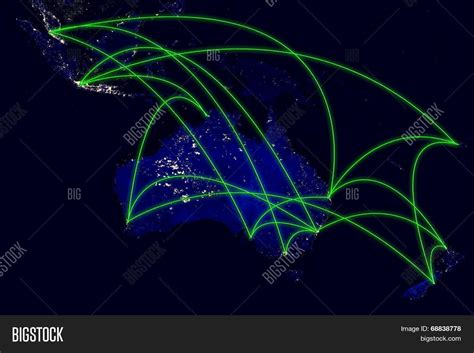 Australia Network Map Image & Photo (Free Trial) | Bigstock