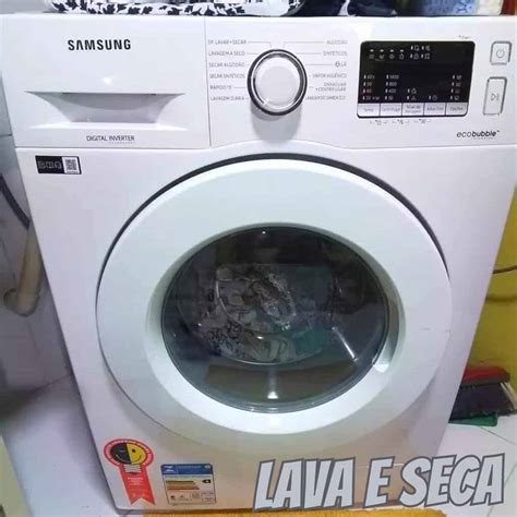 Lava E Seca Digital Inverter Samsung Ecobubble Wd10m - Lava e Seca Digital Inverter Samsung Ecobubble WD10M Branca 10.1kg ...