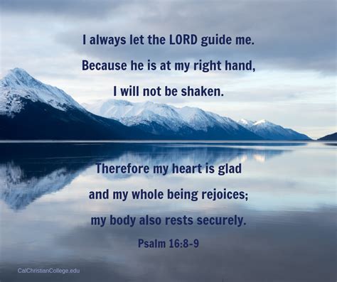 Psalm I Always Let The Lord Guide Me Because He Is At My Right