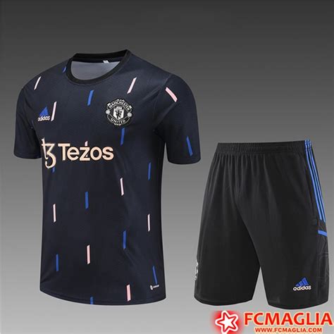 Numeri Kit Maglia Allenamento Pantaloncini Manchester United Bambino