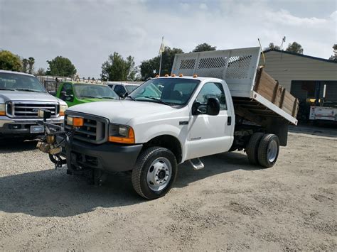 2001 Ford F-550 Dump Truck Plow Truck Diesel 7.3 With 4x4