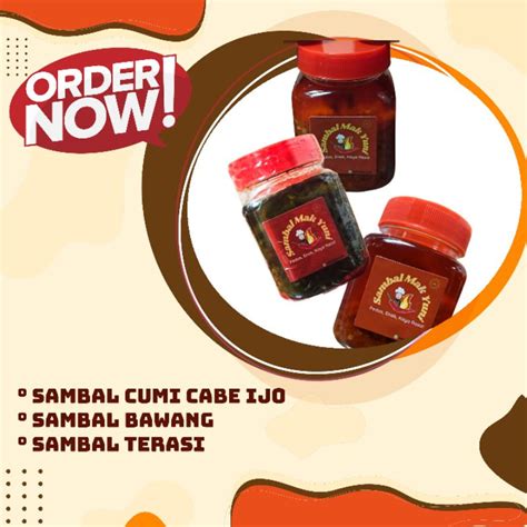 Jual Sambal Terasi Sambal Bawang Sambal Cumi Cabe Ijo Sambal Mak