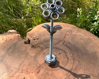 Free Standing Welded Metal Flower Etsy