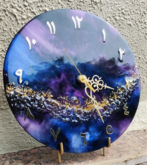 Resin Clock In 2024 Acrylic Painting Diy Resin Crafts Tutorial