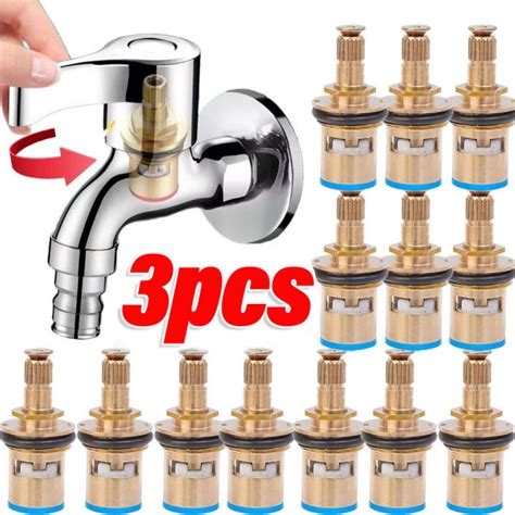 Pc Universal Replacement Tap Valves Brass Ceramic Disc Cartridge Inner